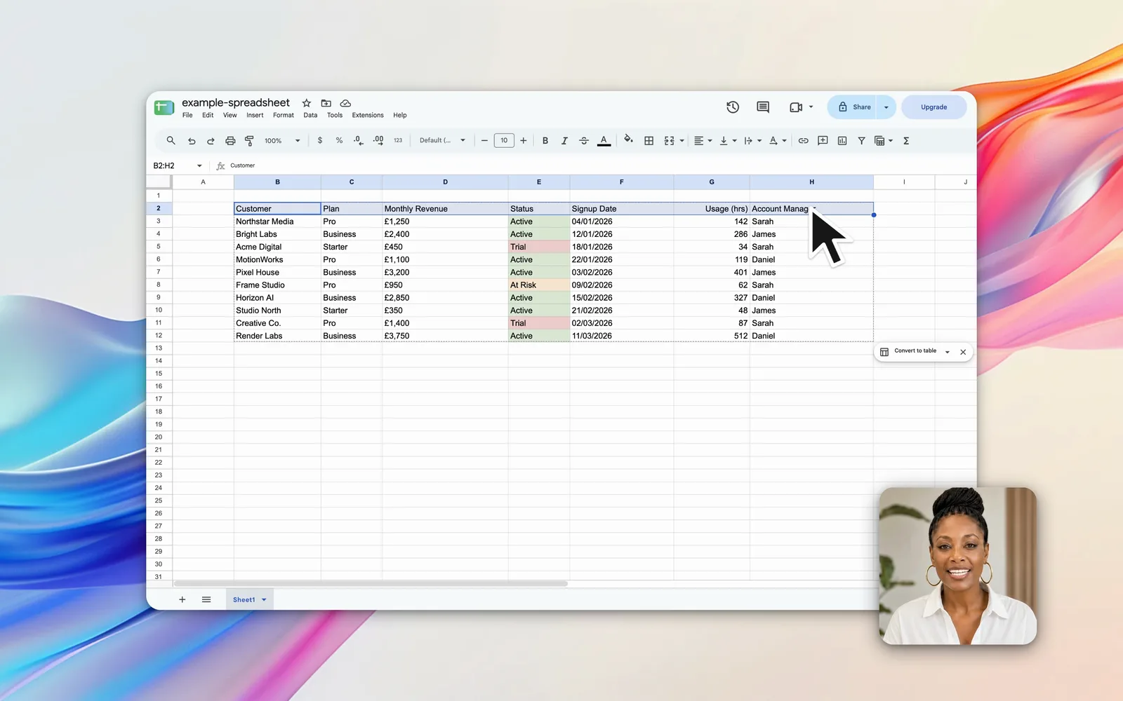 Display picker screenshot